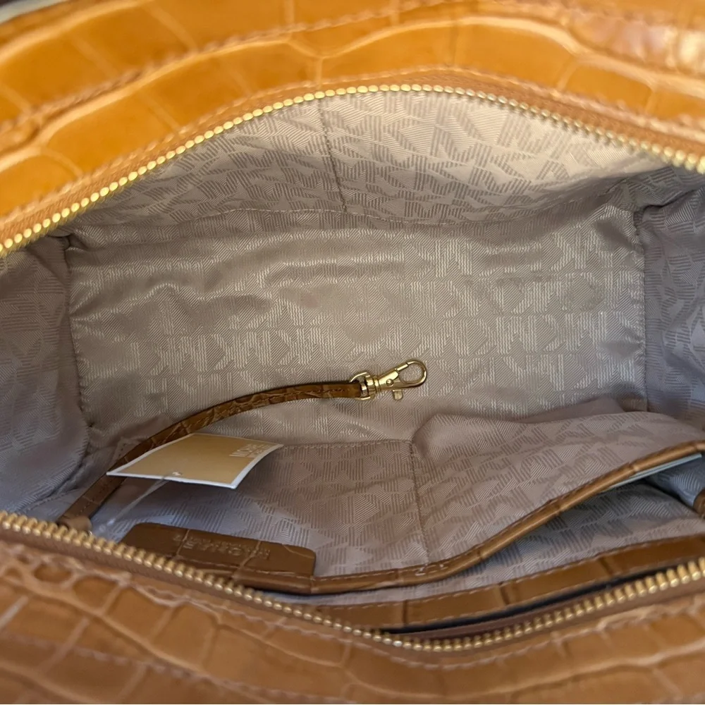 Michael Kors Collins Studded MD Satchel - Walnut New With Tags